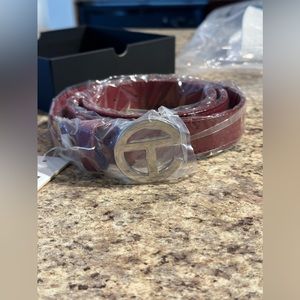 Large Oxblood Telfar Belt